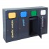 4-module waste segregation station Eco Estri 4 x 60L with flaps