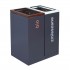 2-module waste segregation station Eco Star 2 x 60L
