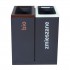 2-module waste segregation station Eco Star 2 x 60L
