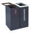 2-module waste segregation station Eco Star 2 x 60L