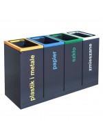 4-module waste segregation station Eco Star 4 x 60L