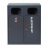 2-module waste segregation station Eco Estri 2 x 60L galvanized