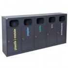 5-module waste segregation station Eco Estri 5 x 60L galvanized