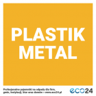 Waste segregation sticker 7.5 x 7.5 cm – plastic and metal