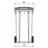 2-wheel waste container 240L ESE