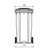 2-wheel waste container 360L ESE
