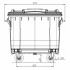 4-wheel waste container 660L ESE