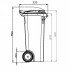 2-wheel waste container 80L ESE