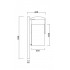 Street waste bin with a canopy roof Indiana 35L