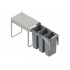 Pull-out waste segregation bin 3 x 9 L (30 cm)