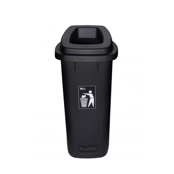 Universal Black Waste Bin Sort Bin 90L