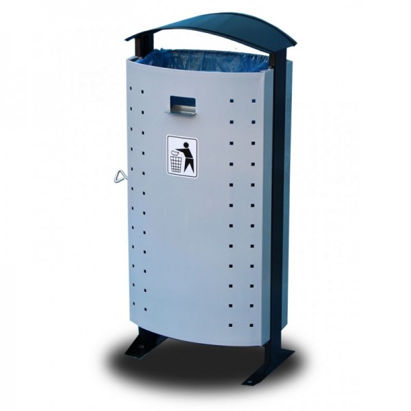 Street bin with ashtray Pelikan 80L