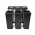 Three-chamber waste segregation bin 45L