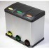 Three-chamber waste segregation bin 45L