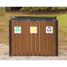 Waste segregation bin with Baobab III cover 3 x 75 L